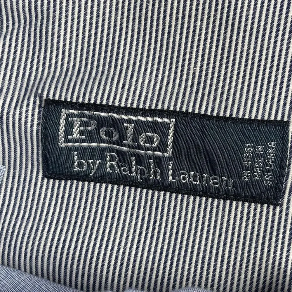 Polo Ralph Lauren Shorts Mens 33 Blue‎ White Seersucker Stripe Cotton Chino Golf